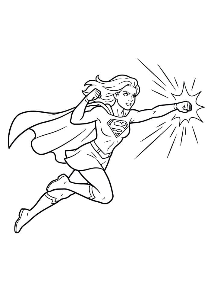 Coloriage Supergirl incroyable