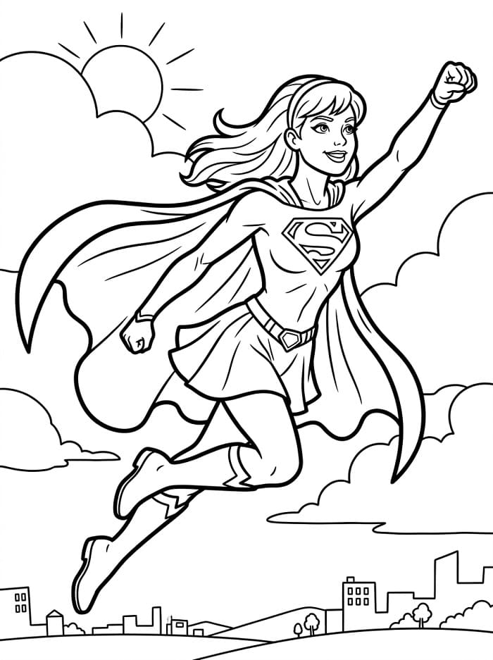 Coloriage Supergirl