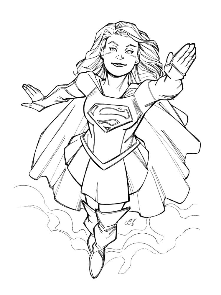 Coloriage Supergirl Pour les Enfants