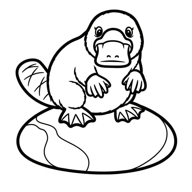 Coloriage Un ornithorynque