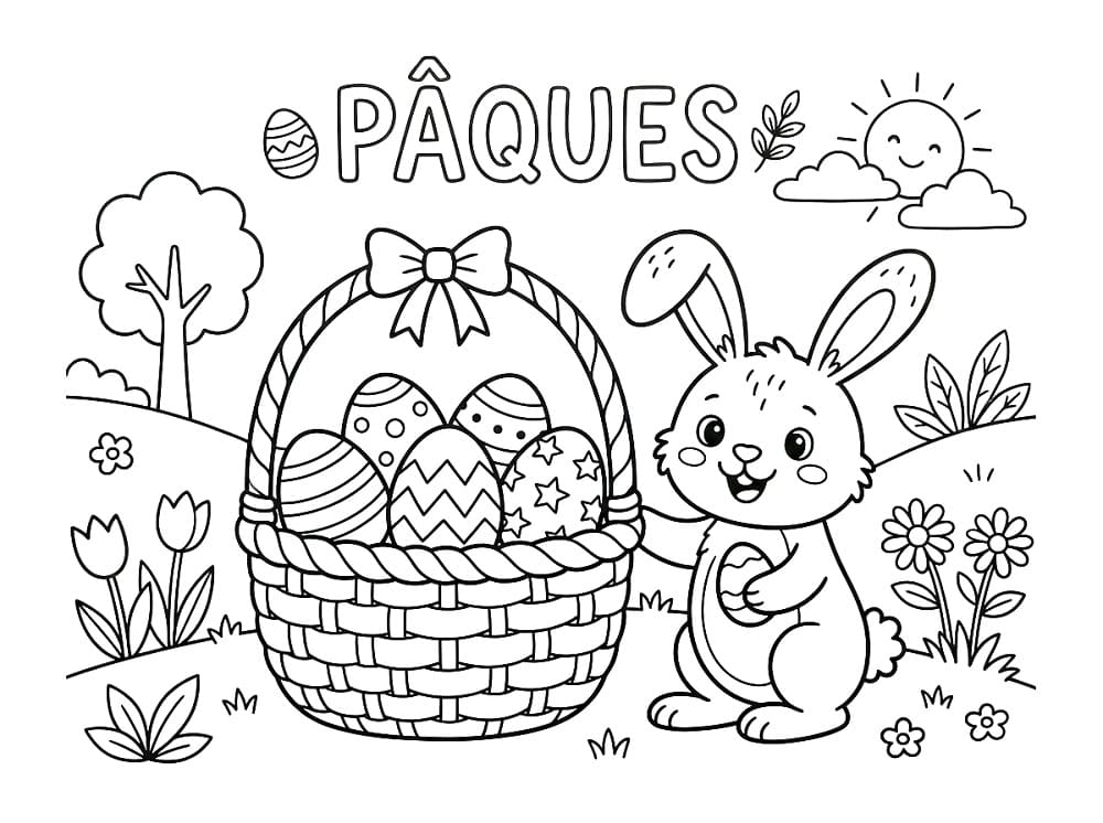 Coloriage Un Pâques tout mignon