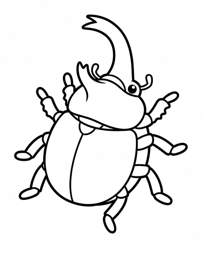 Coloriage Un Petit Scarabée