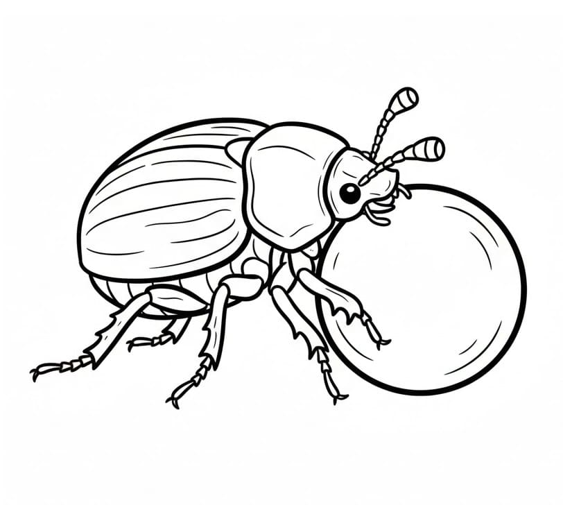 Coloriage Un scarabée