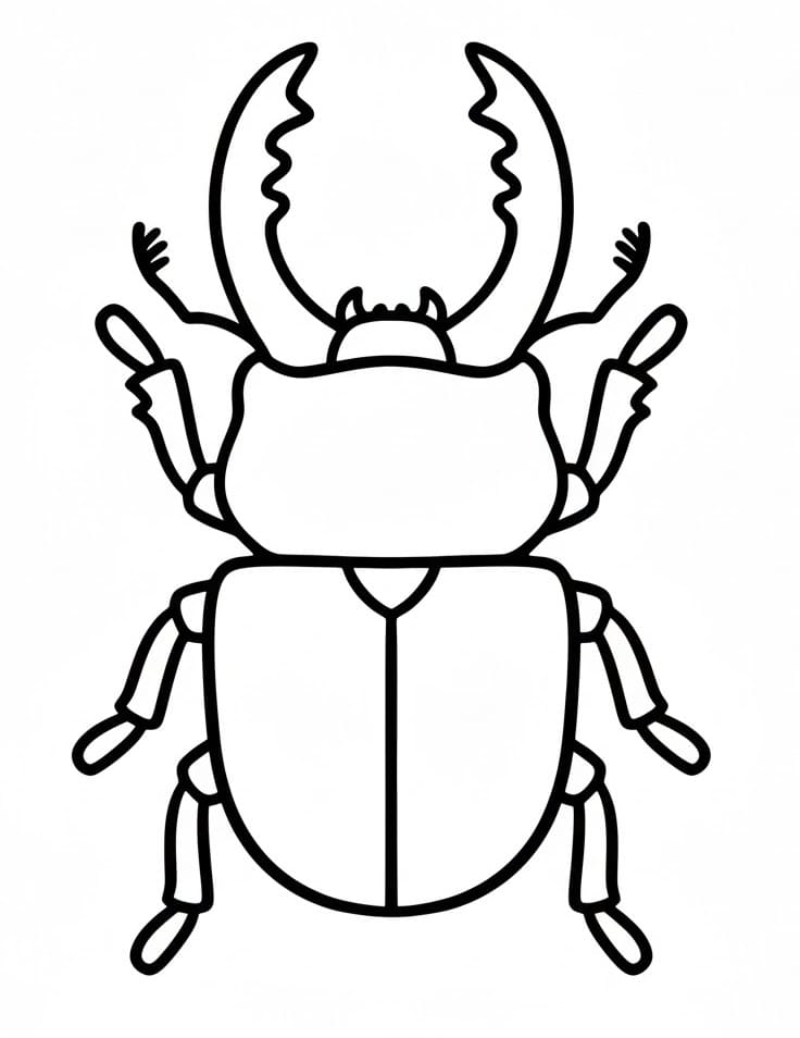 Coloriage Un simple scarabée