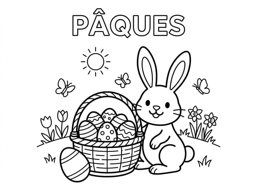 Coloriage Vacances de Pâques