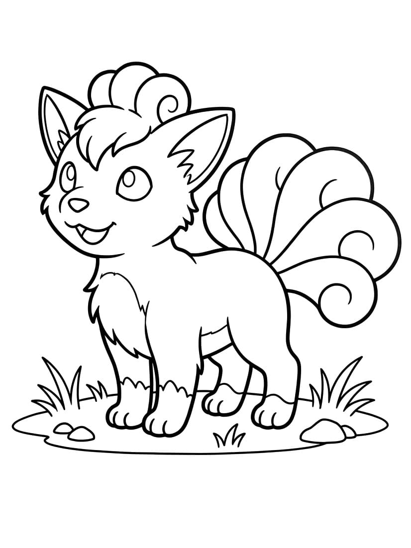 Coloriage Adorable Goupix