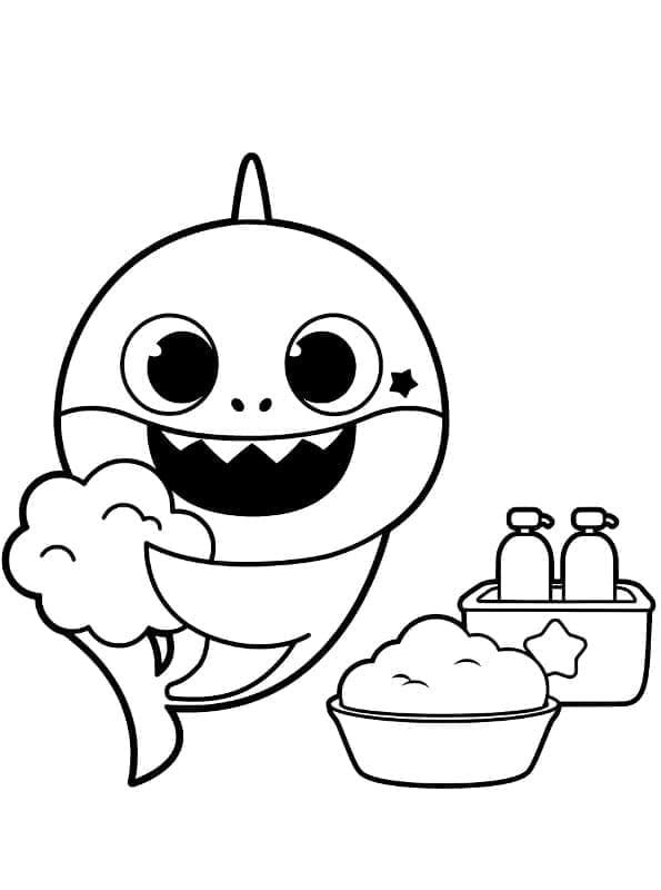 Coloriage Baby Shark 1