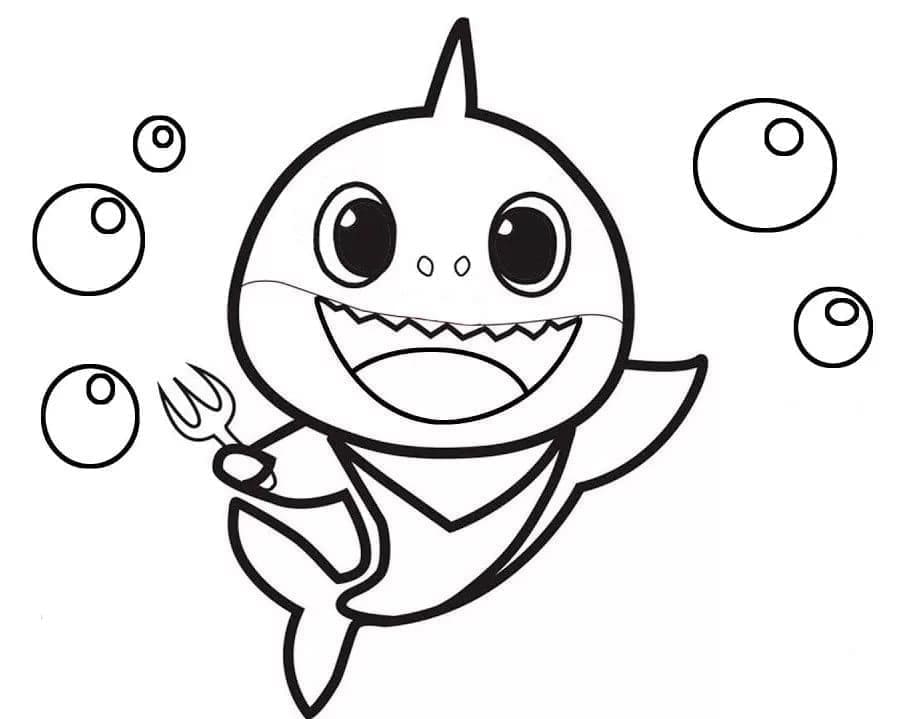 Coloriage Baby Shark 2