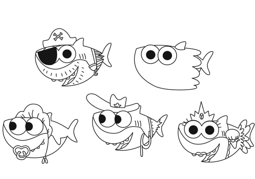Coloriage Baby Shark 3