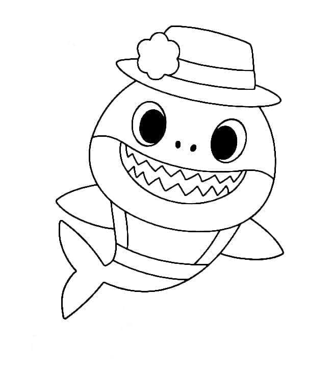 Coloriage Baby Shark 5