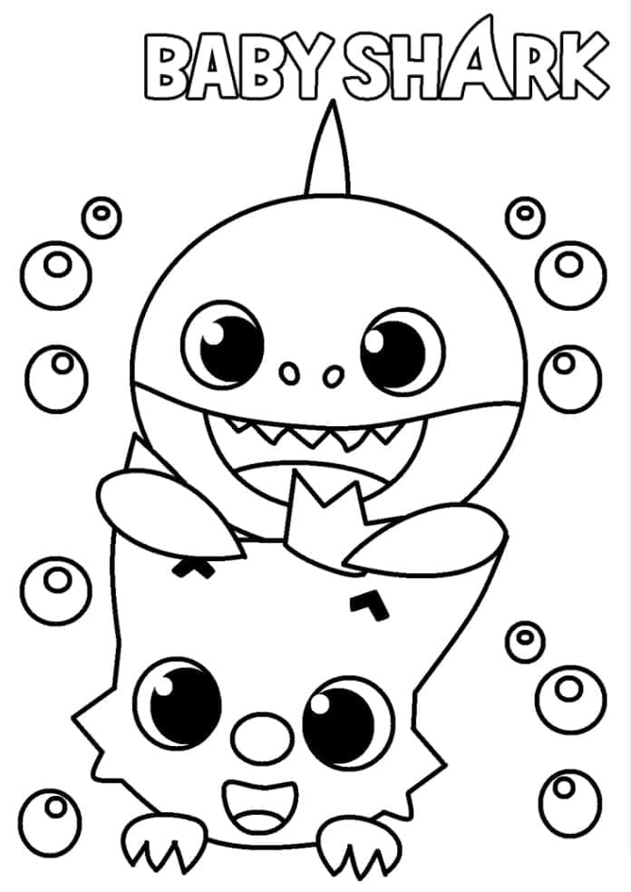 Coloriage Baby Shark 6