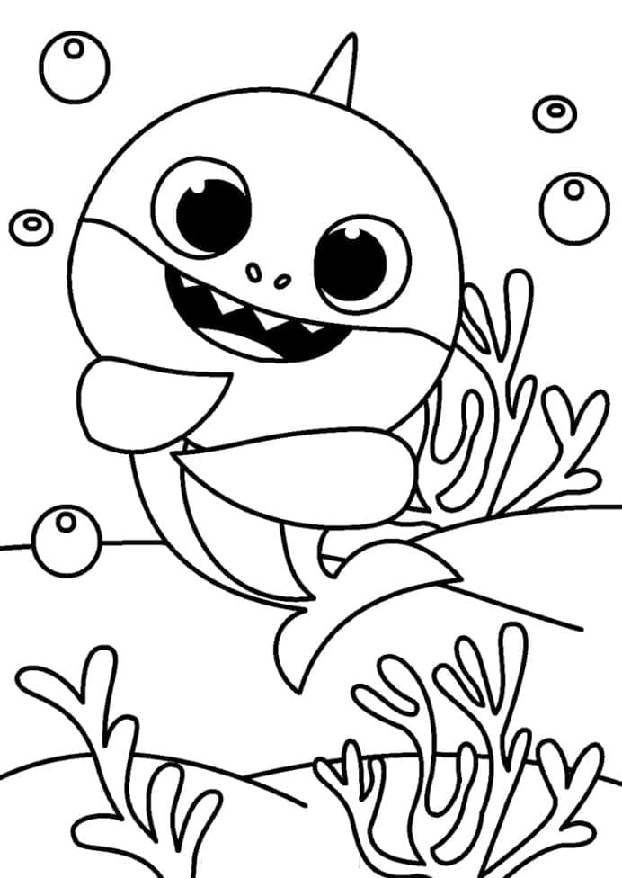 Coloriage Baby Shark Gratuit