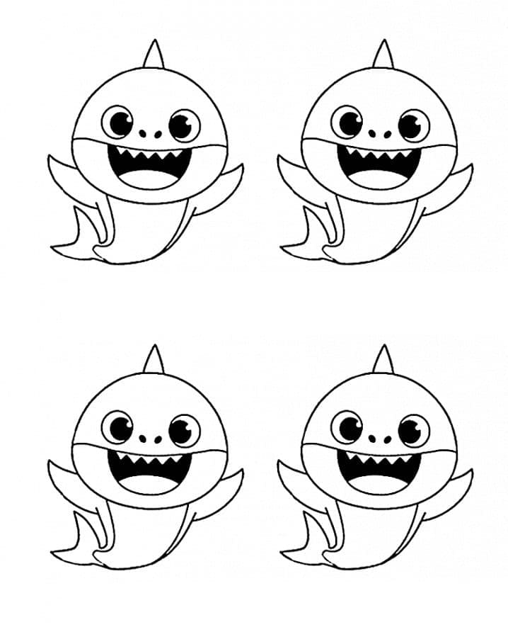 Coloriage Baby Shark Imprimable