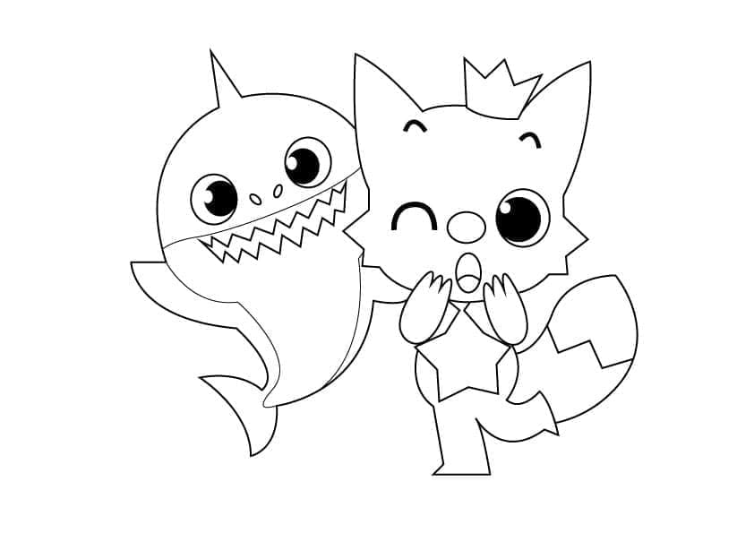 Coloriage Baby Shark Pour les Enfants de 4 Ans