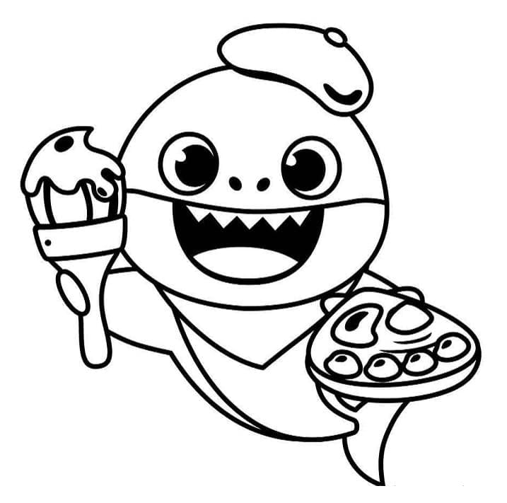 Coloriage Baby Shark Pour les Enfants