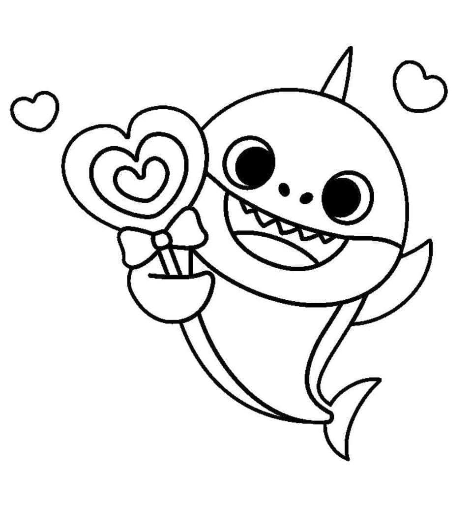 Coloriage Bébé Requin Facile
