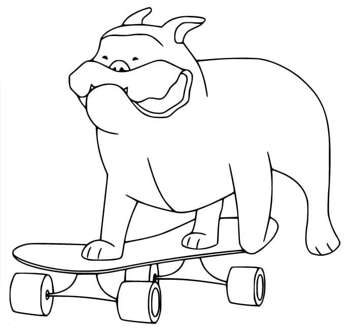 Coloriage Bouledogue Gratuit Pour les Enfants