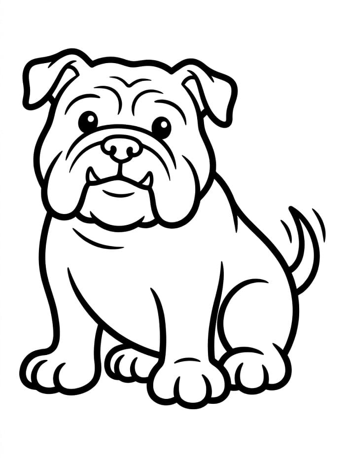 Coloriage Bouledogue normal