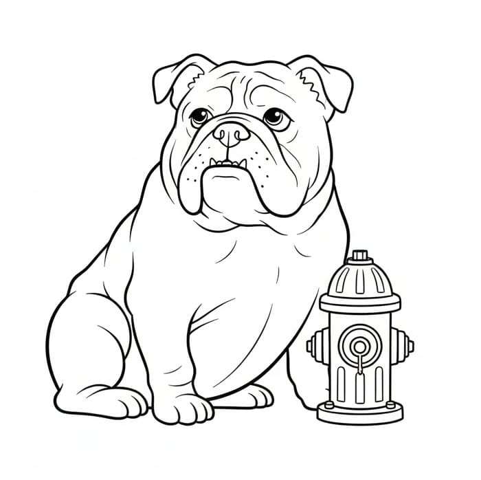 Coloriage Bouledogue ordinaire