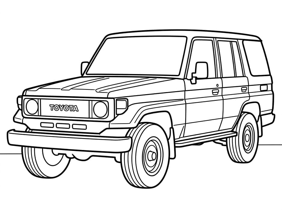 Coloriage Dessin de Toyota Gratuit