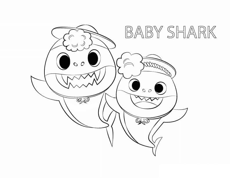 Coloriage Dessin Gratuit de Baby Shark