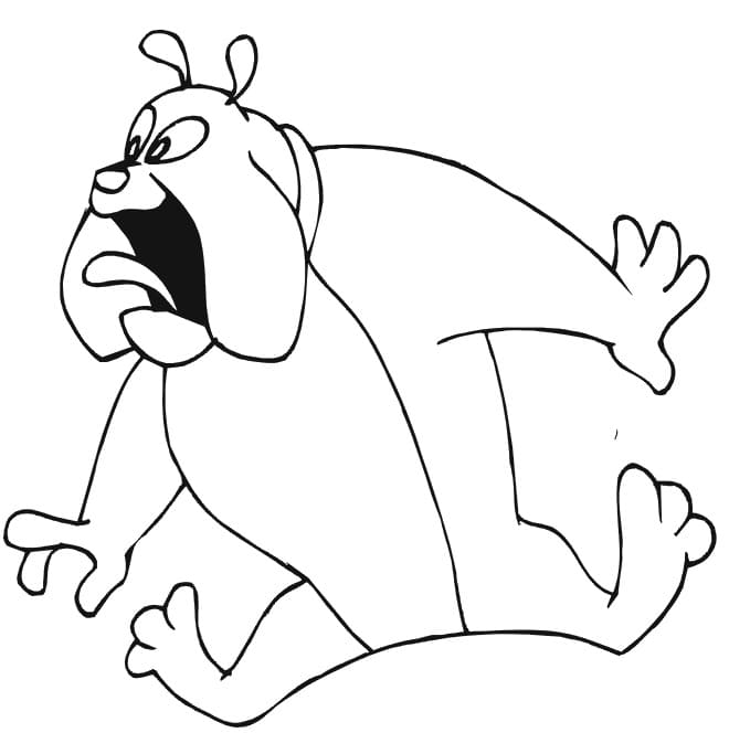 Coloriage Dessin Gratuit de Bouledogue