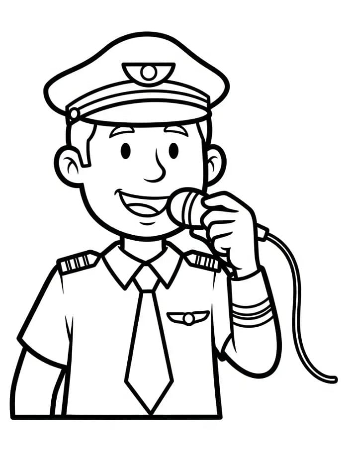 Coloriage Dessin Gratuit de Pilote