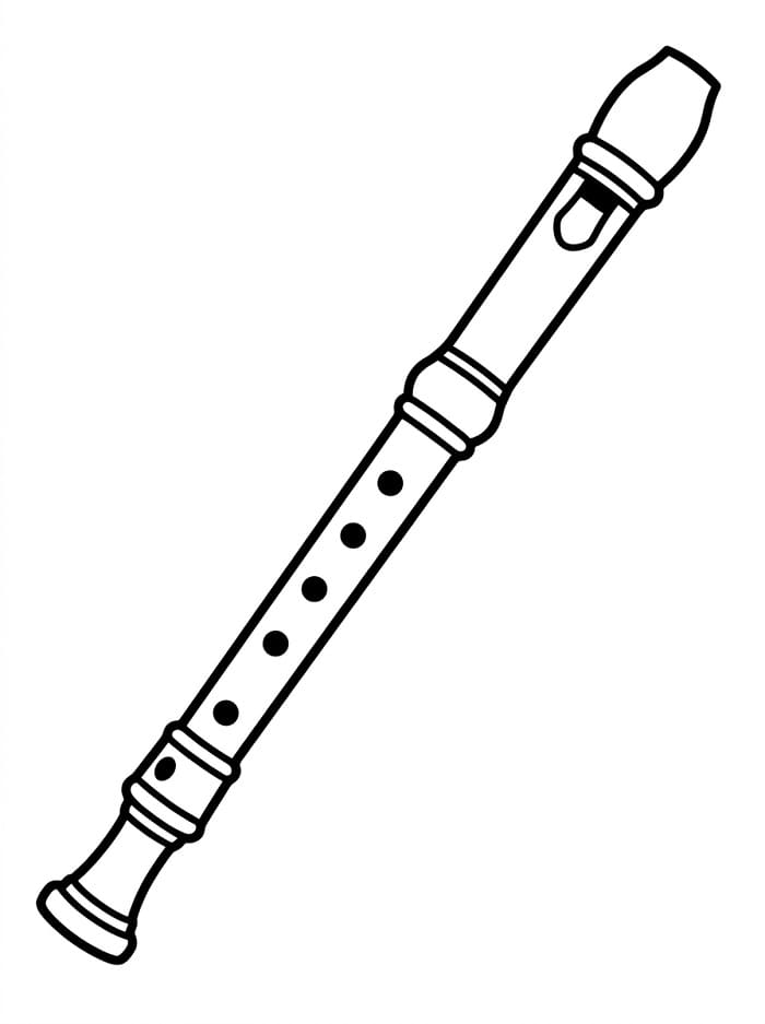 Coloriage Flûte Instrument de Musique