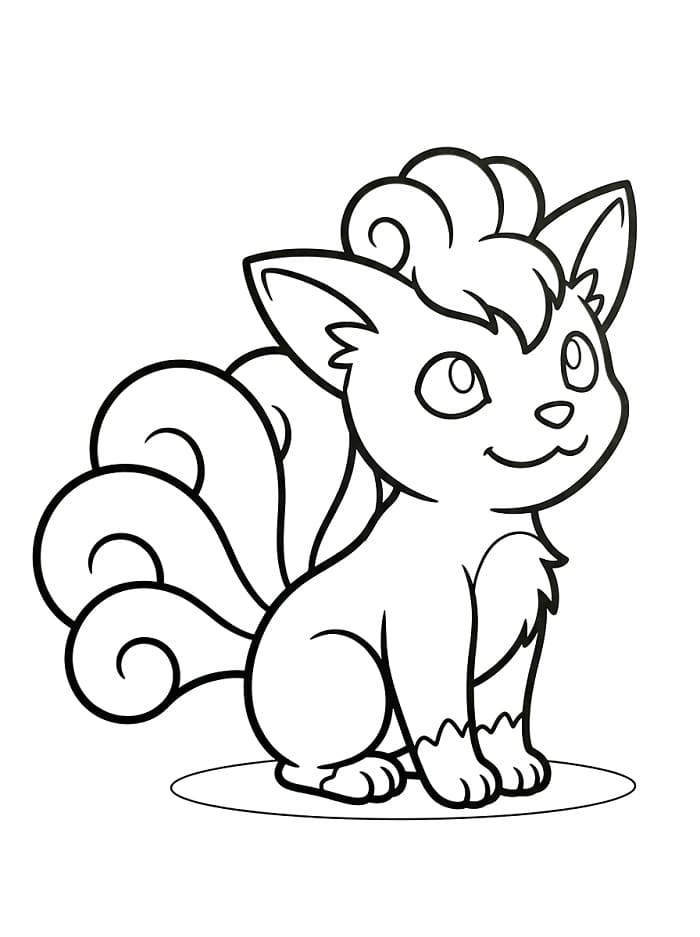 Coloriage Goupix de Pokemon
