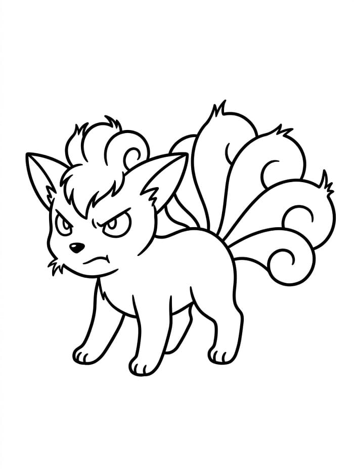 Coloriage Goupix en colère