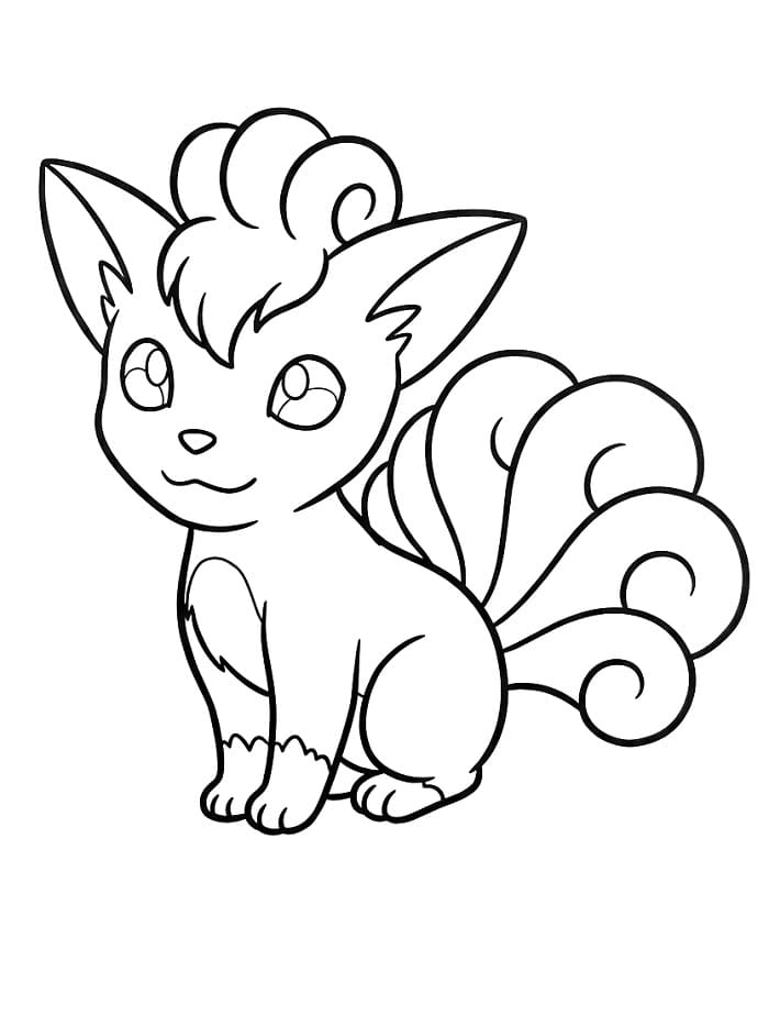 Coloriage Goupix Kawaii