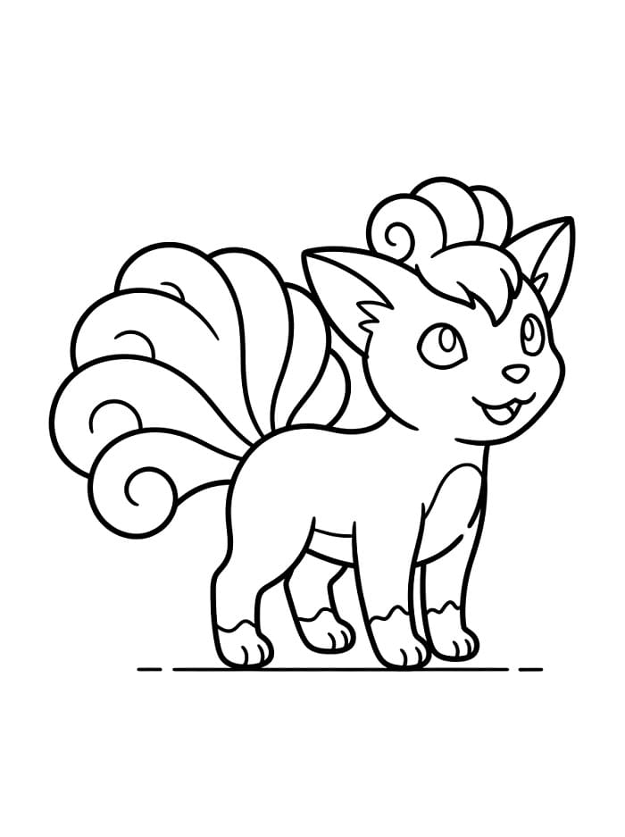 Coloriage Goupix Pokemon