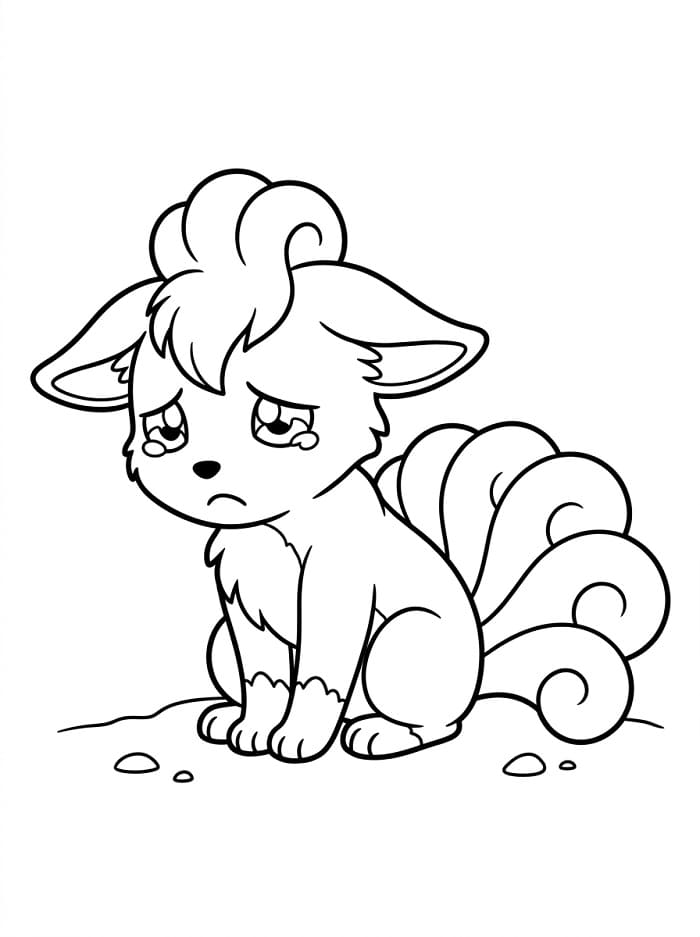 Coloriage Goupix qui pleure