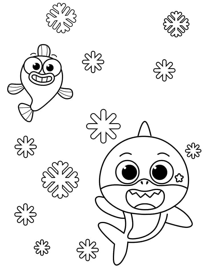 Coloriage Gratuit Baby Shark Pour les Enfants