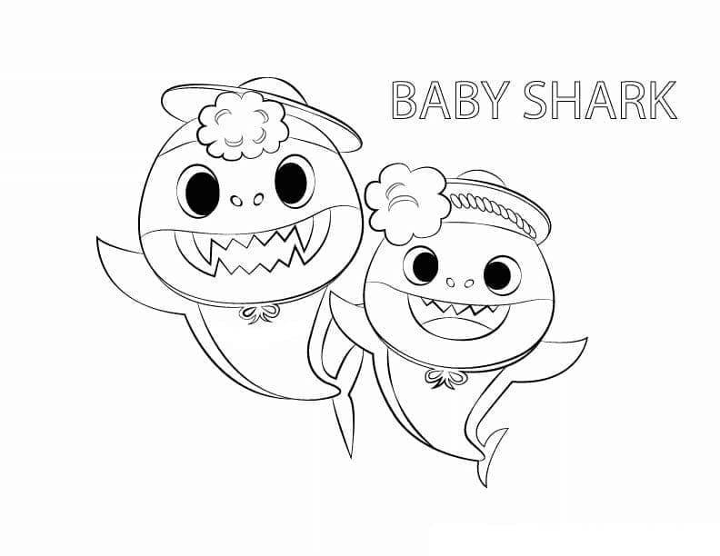 Coloriage Gratuit Baby Shark