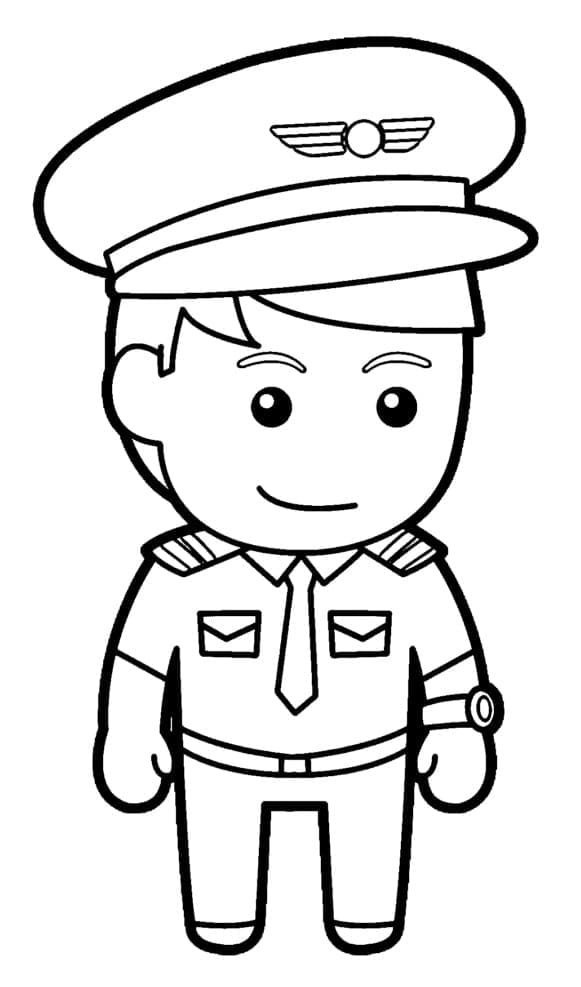 Coloriage Gratuit Pilote