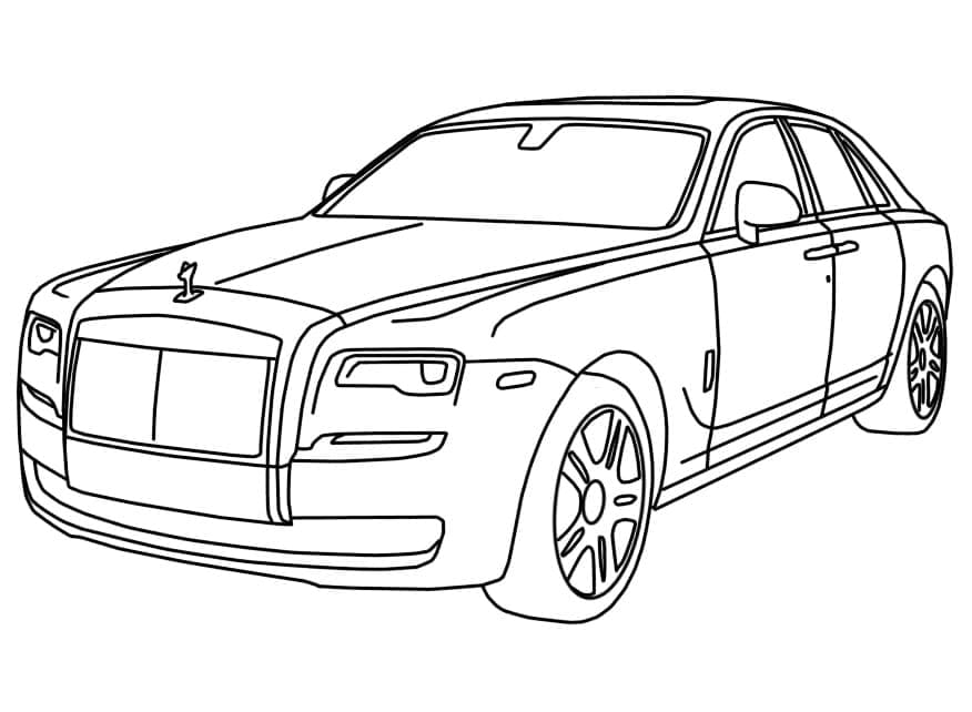 Coloriage Gratuit Rolls-Royce Pour les Enfants