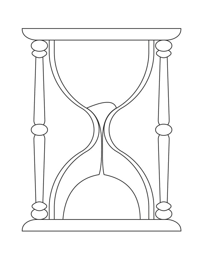 Coloriage Gratuit Sablier Pour les Enfants