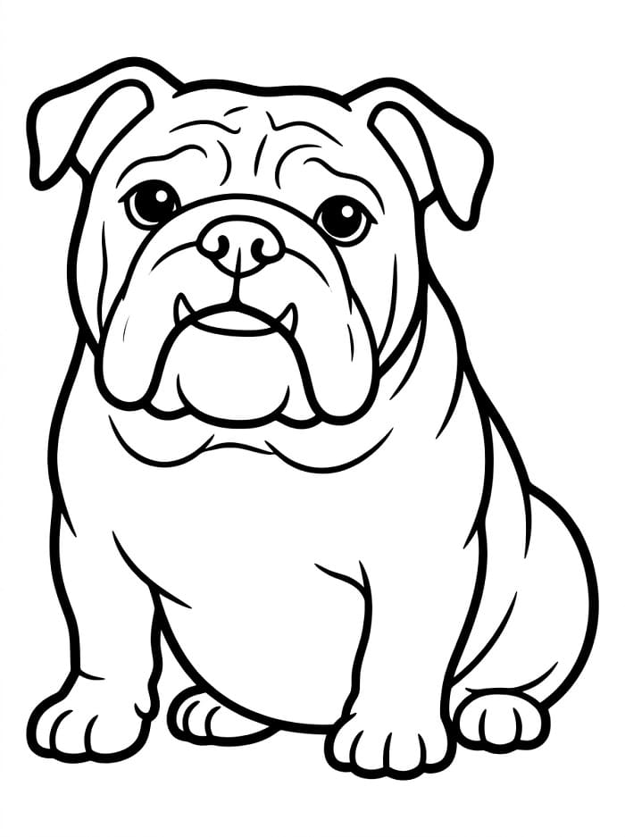Coloriage Gros bouledogue