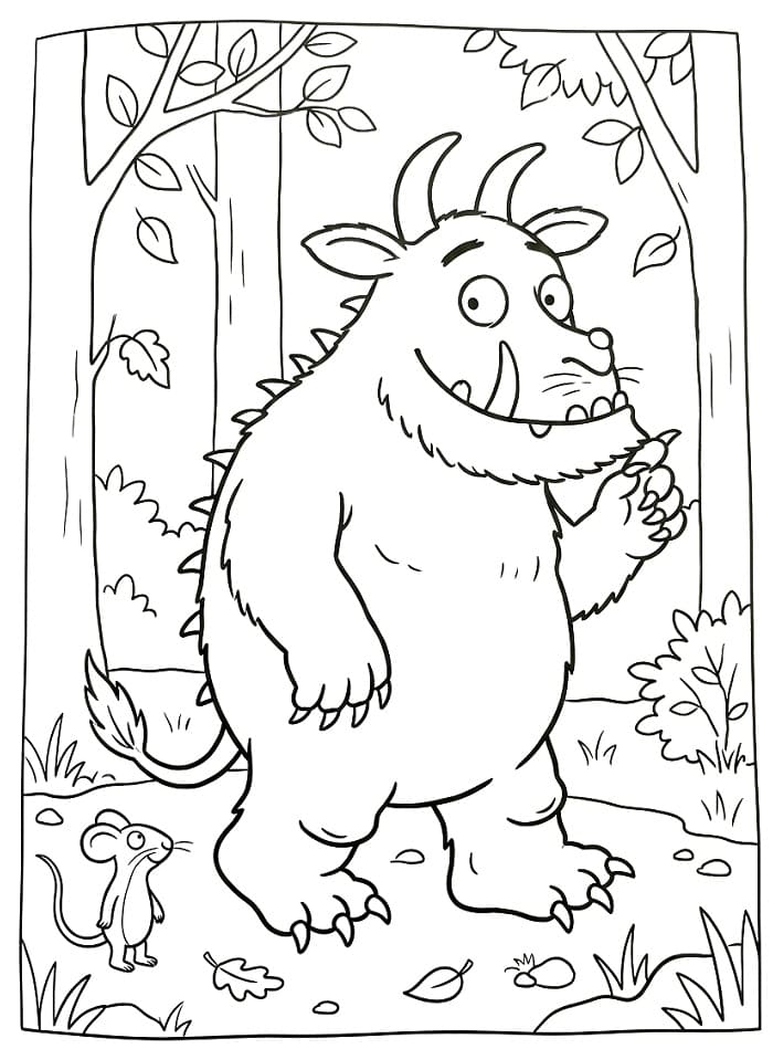 Coloriage Gruffalo heureux