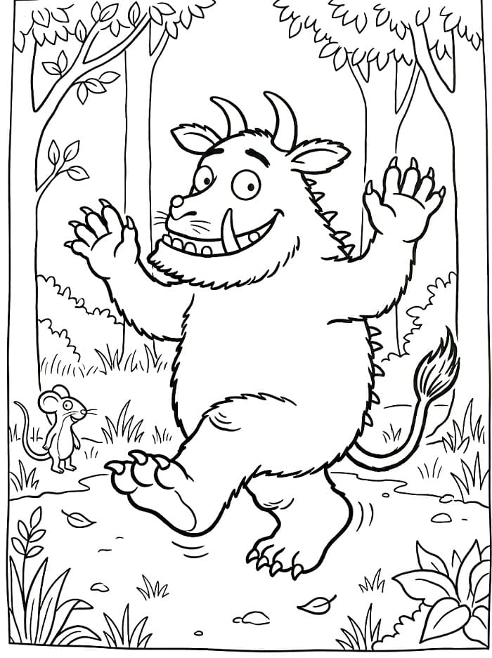 Coloriage Gruffalo joyeux
