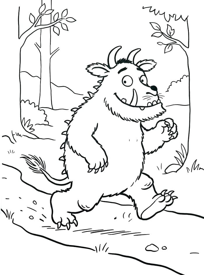 Coloriage Gruffalo qui court