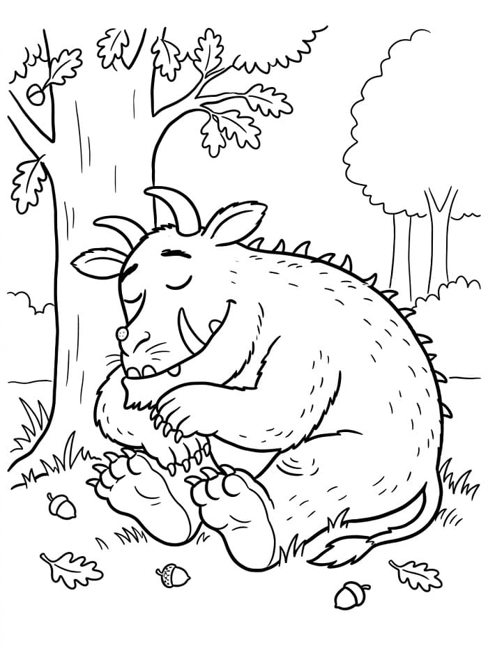 Coloriage Gruffalo qui dort