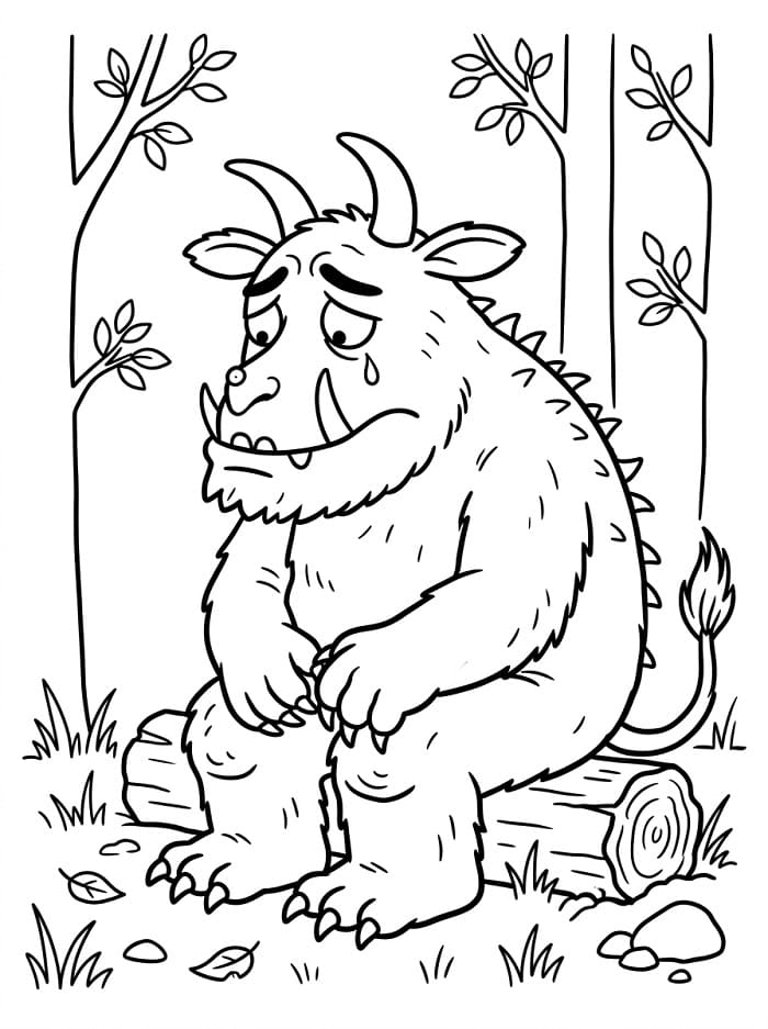 Coloriage Gruffalo qui pleure