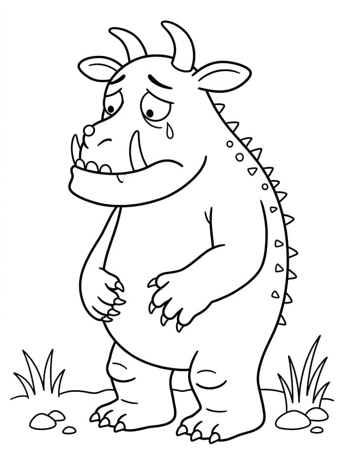 Coloriage Gruffalo triste