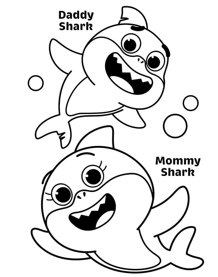 Coloriage Imprimable Baby Shark Pour les Enfants