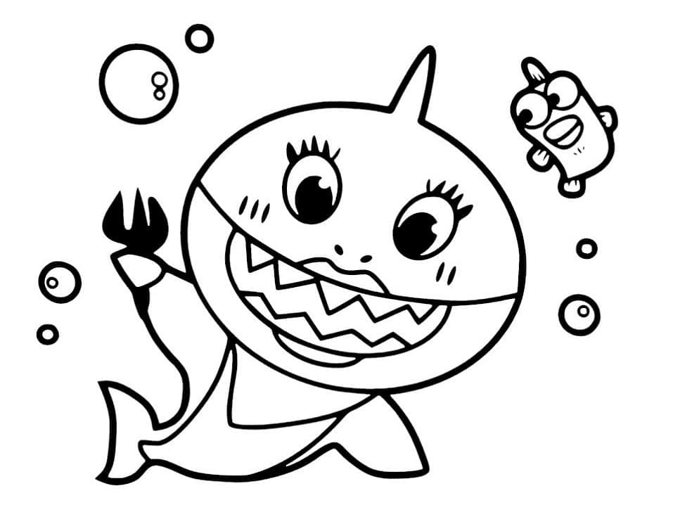Coloriage Imprimable Baby Shark
