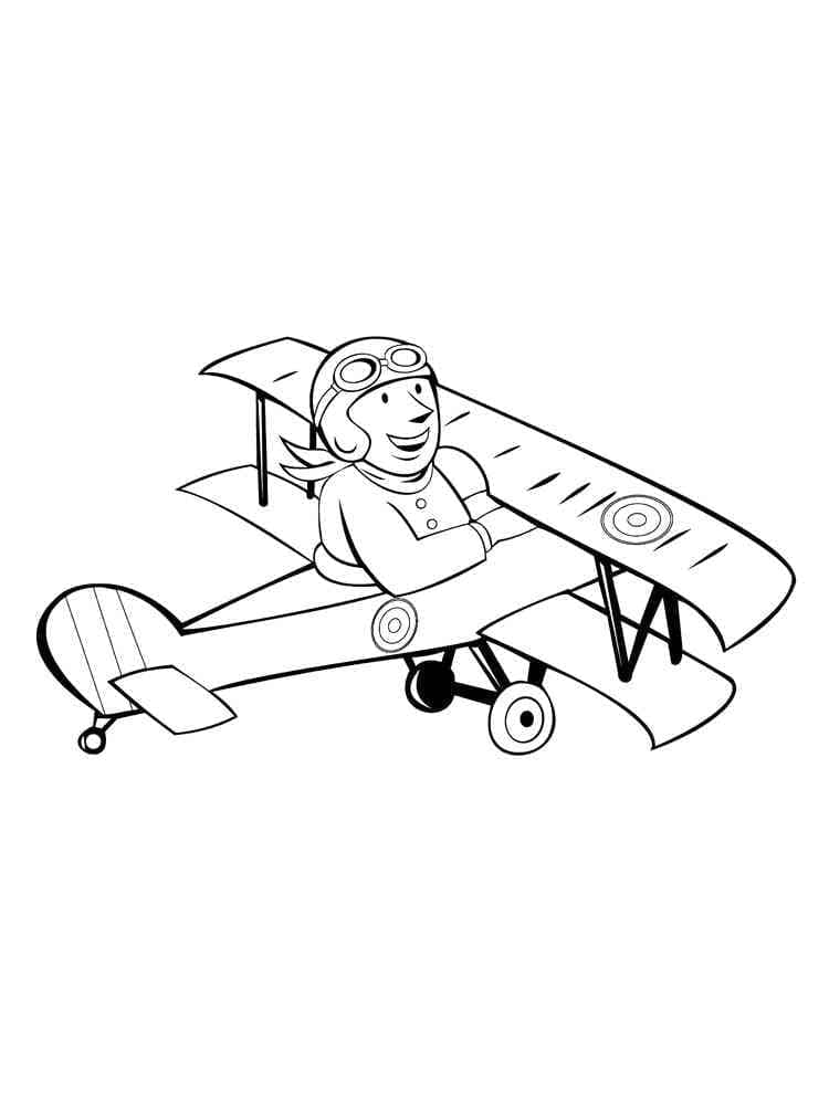 Coloriage Imprimable Gratuit Pilote Pour les Enfants