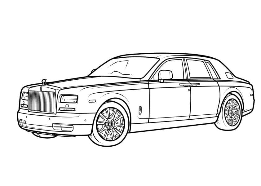 Coloriage Imprimable Gratuit Rolls-Royce Pour les Enfants