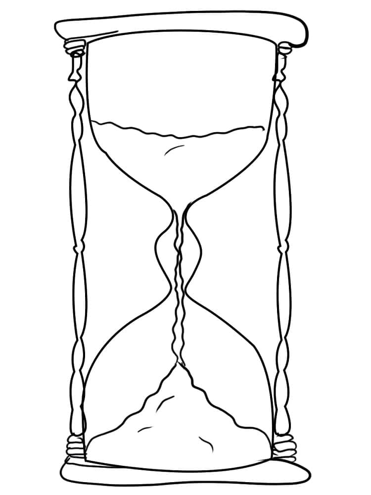 Coloriage Imprimable Gratuit Sablier Pour les Enfants
